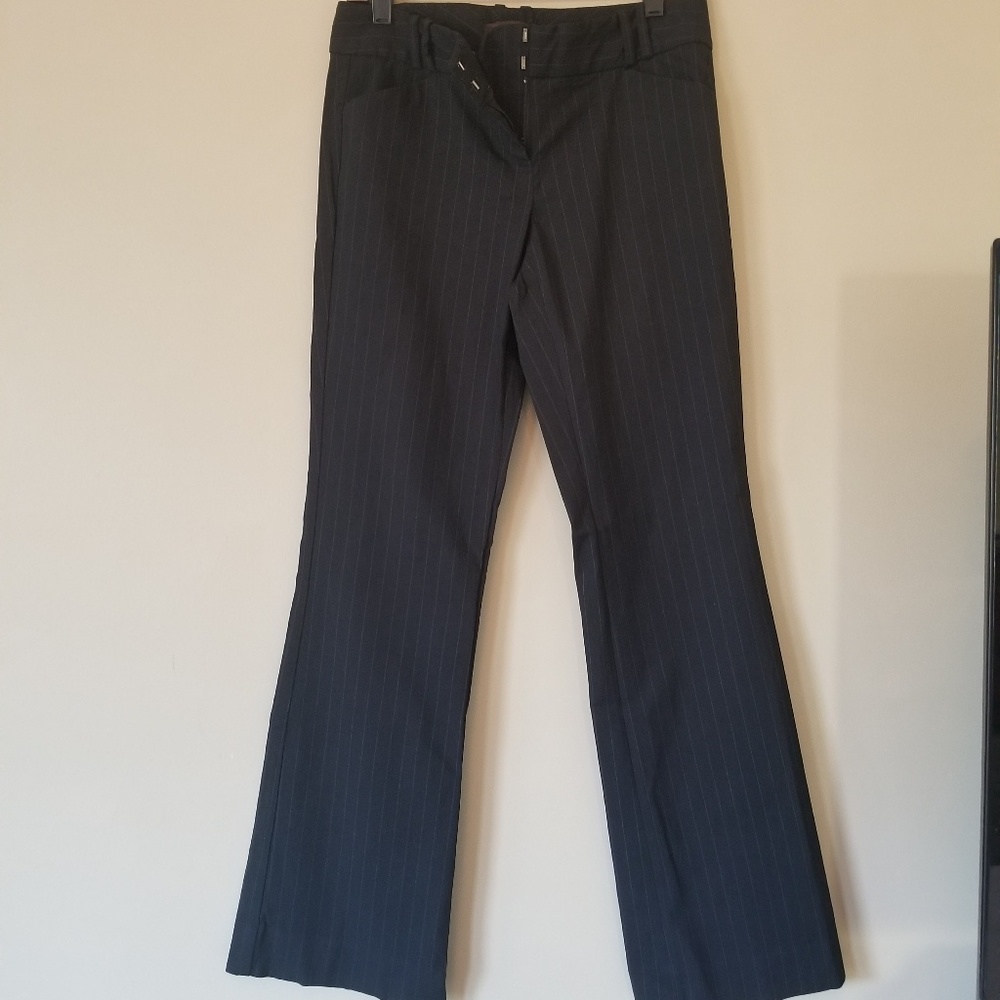 Black pin-stripped pants